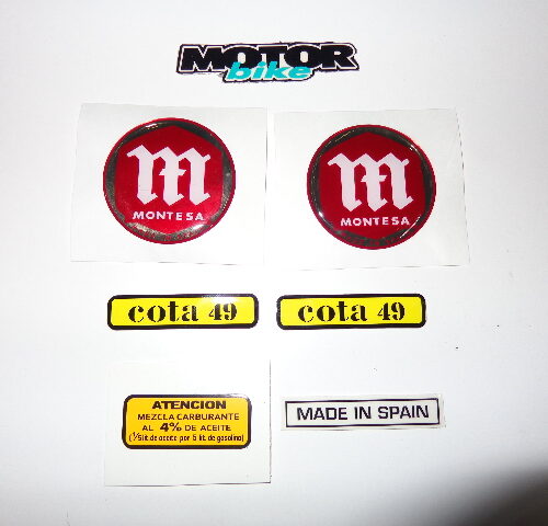 ADHESIVOS MONTESA COTA 49 JUEGO DE 6 UNIDADES