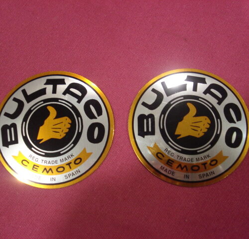 ANAGRAMAS BULTACO REDONDOS ALUMINIO