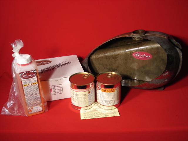 KIT TRATAMIENTO DEPOSITO GASOLINA RESTOM DE 40 A 70 LITROS