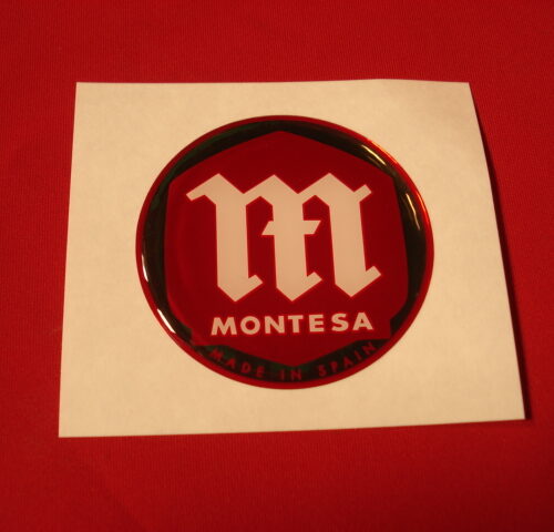 ADHESIVO MONTESA ROJO EN RESINA DE 47MM DIAMETRO