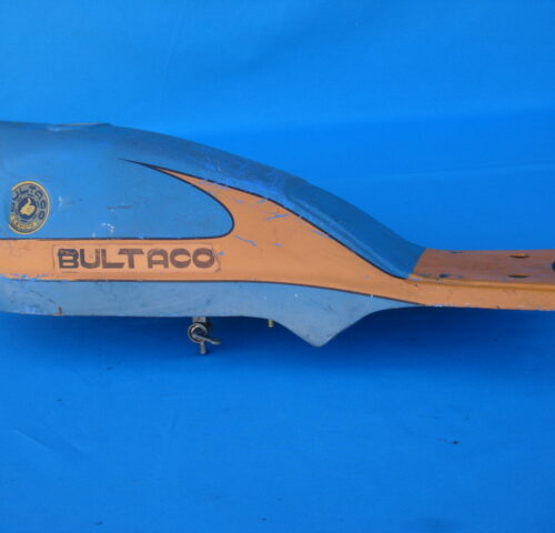 DEPOSITO BULTACO ALPINA AZUL-NARANJA.