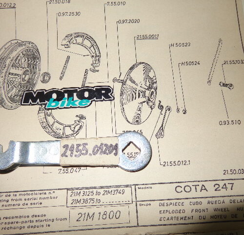 MONTESA COTA 247 LEVA FRENO TRASERO REF 215501201