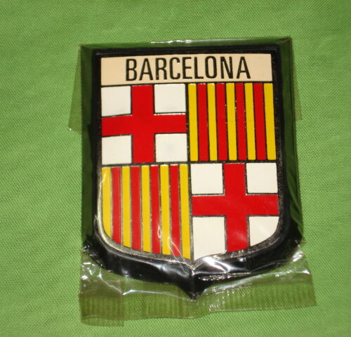 PLACA METALICA DE BARCELONA DE 6X8 CON MARCO