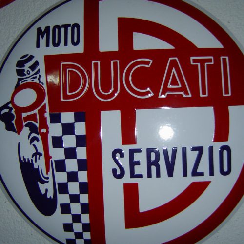 CHAPA DUCATI ESMALTADA DE 60 DIÁMETRO