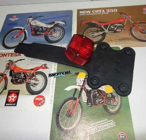 PORTA MATRICULA MONTESA COTA Y ENDURO CON PILOTO ORIGINAL