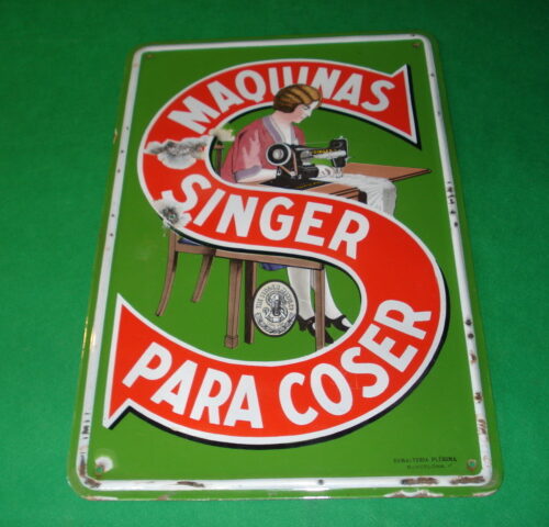 LETRERO ESMALTADO DE SINGER