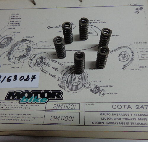MONTESA COTA 247, 348, 349 MUELLES EMBRAGUE