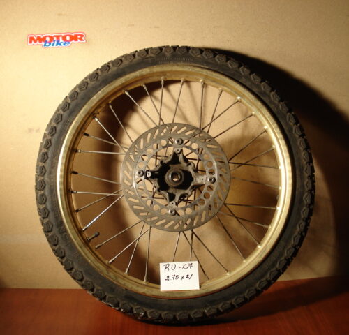 RUEDA DELANTERA CON DISCO 2.75 X 21 REF RU 67