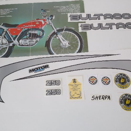 Adhesivos bultaco sherpa 250, modelos 158, 182 y 190.